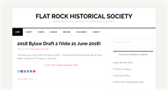 Desktop Screenshot of flatrockhistory.org