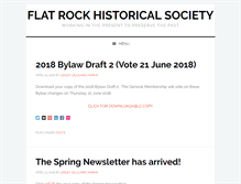 Tablet Screenshot of flatrockhistory.org